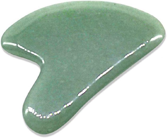 Ferramenta Gua Sha TOP SEWING em jade natural, formato golfinho, 5,5 x 8,5 cm