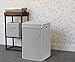Simple Houseware Foldable Laundry Hamper Basket with Lid and Removable Bag, Gray