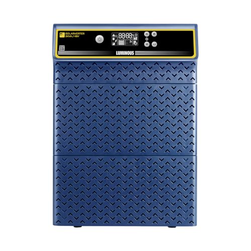 Image of Luminous Single Phase Off-Grid Pure Sine Wave Solar Inverter, Smart Solar Optimization, Customized Saving Modes, Supports up to 3000Wp Panels, LCD Display (Solarverter 3kVA, 3 Years Warranty)