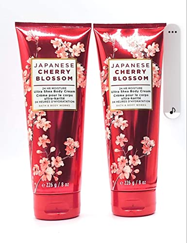 Bath And Body Works 2 Pack Japanese Cherry Blossom Ultra Shea Body Cream 8 Oz. #TOP4