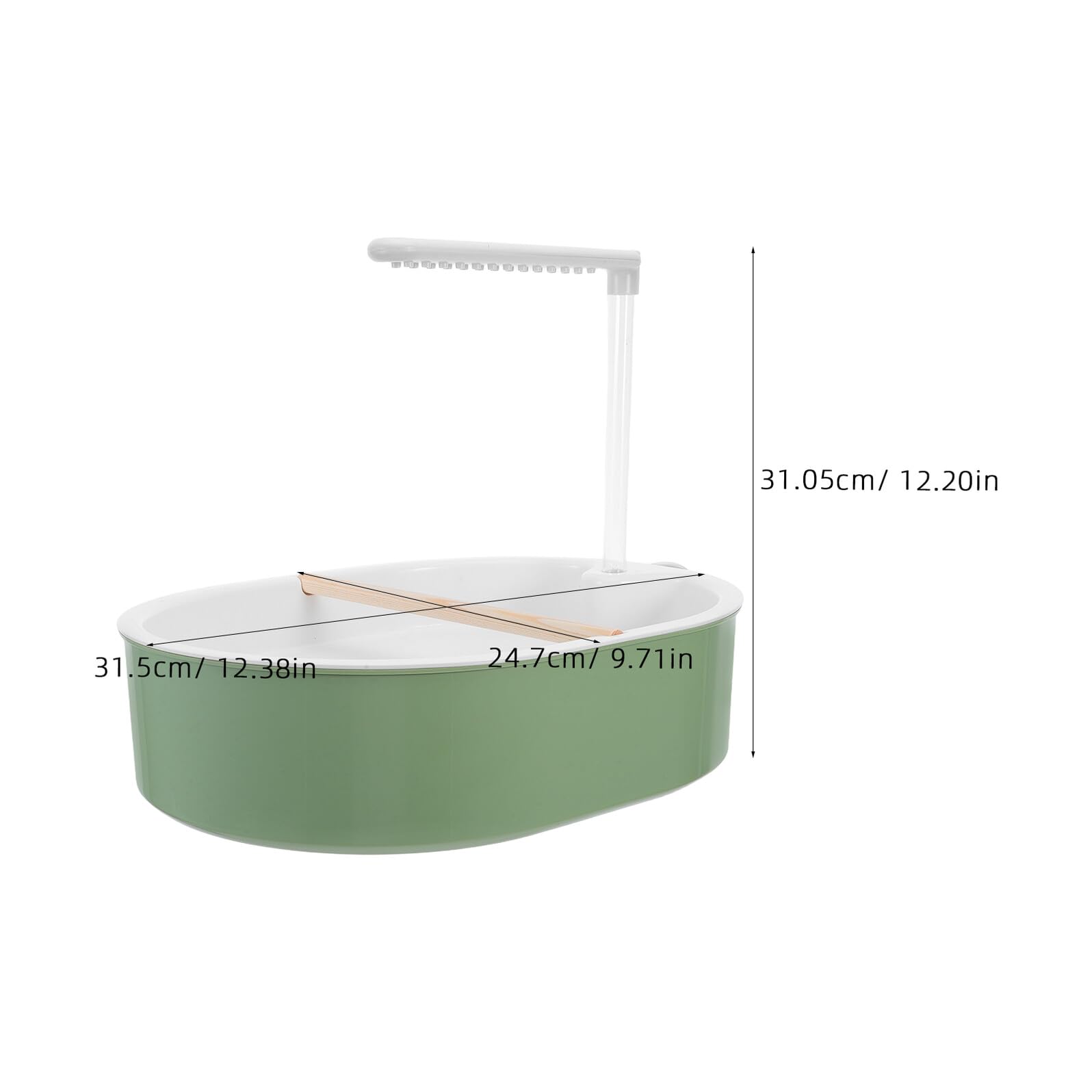 TOYANDONA Vasca da Bagno Automatica per Uccelli Conuri con Pompa Silenziosa e Flusso Regolabile, Fontana Doccia Interna per Pappagalli e Inseparabili, Accessorio Bagno per Gabbia Facile