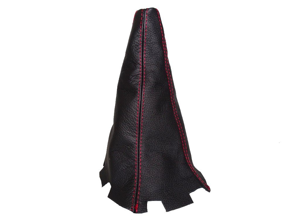 RED STITCH LEATHER MANUAL GEAR GAITER PLASTIC FRAME FITS MG MAESTRO - View #2