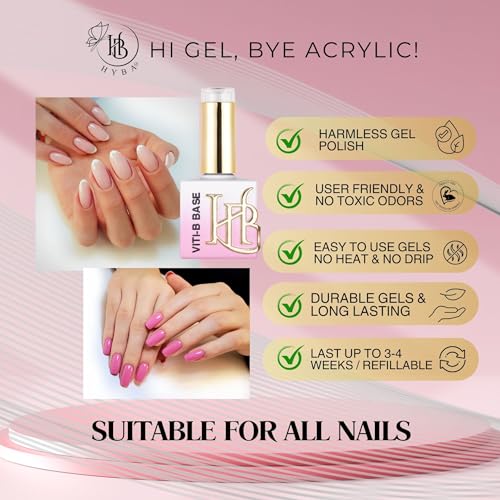 HYBRID Viti-B Base Coat Gel de Uñas 18ml miniatura 4