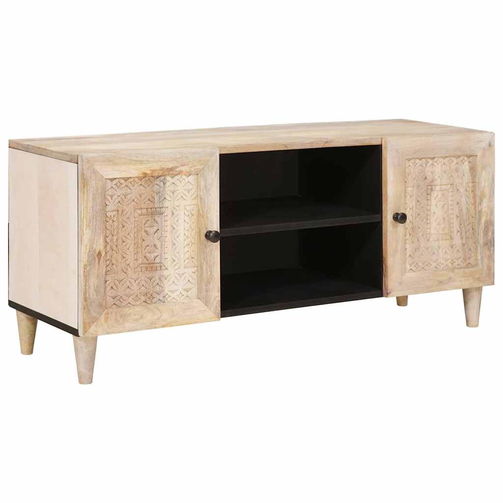 Mueble para TV de pared, color blanco, 105 x 33 x 46 cm, madera de