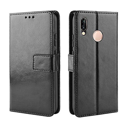 For Huawei P20 lite 手帳型 ケース カバー For Huawei P20 lite ケース 手帳型 カバー For Huawei P20 lite 手帳型 ケース カバー For P20 lite ケース 手帳型 耐衝撃 耐摩擦 全面保護 ケース For P20 lite 手帳型 カバー ケース【Hcsxlcj】P20 lite(ブラック)
