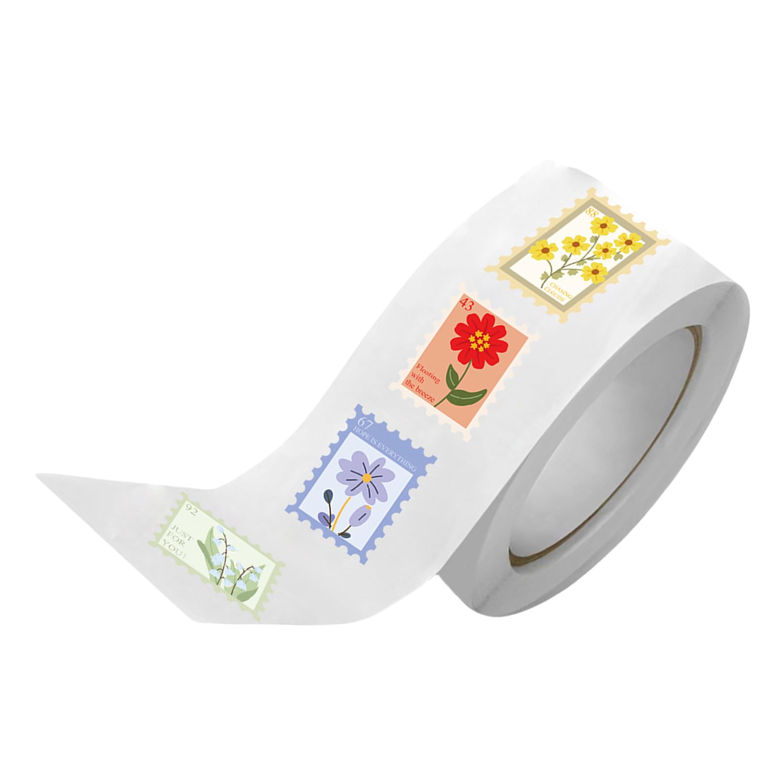 Decorative Sticker Decal Laptop Flower Stamp Gift Box Adhesive for Scrapbooking Journal Flower Stamp