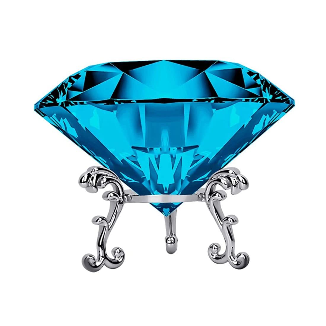 Presse-papier diamant bleu clair 8cm pour décoration de mariage et centre de table raffiné