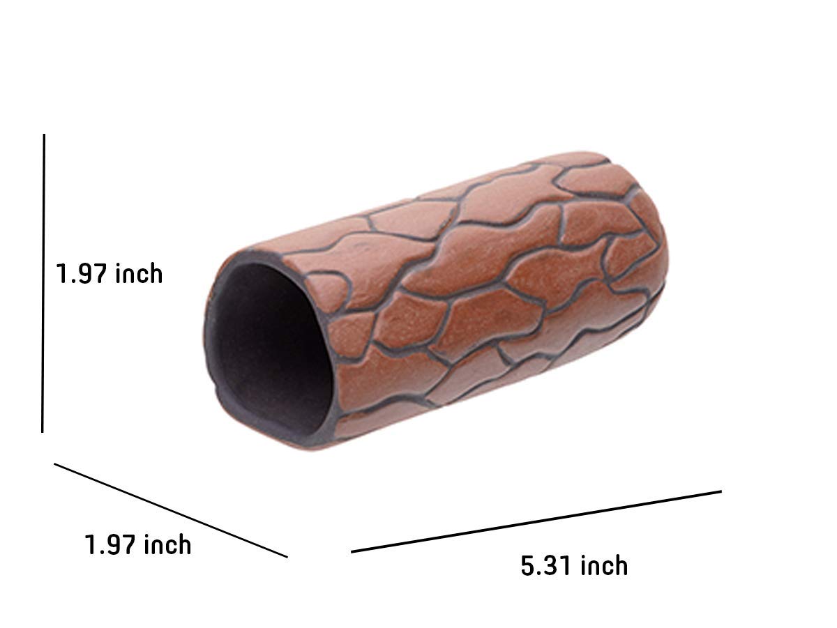 Plecoceramics Pleco Höhlen-Set, 4-teilig, Zucht-Dekoration für Aquarium, mittelgroß