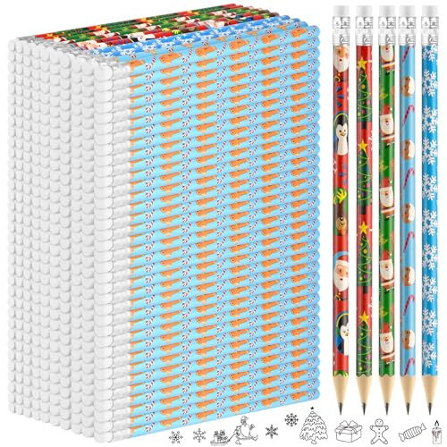 400 Lápices de colores navideños con borrador