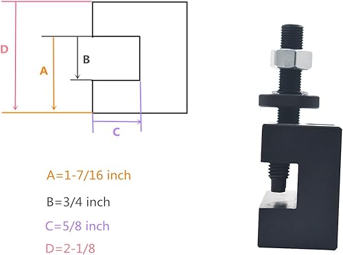 Miniatura 2 de Kimllier CXA 250-301 - Soporte para poste de herramientas CNC de cambio rápido de giro y cara de 13-18 pulgadas