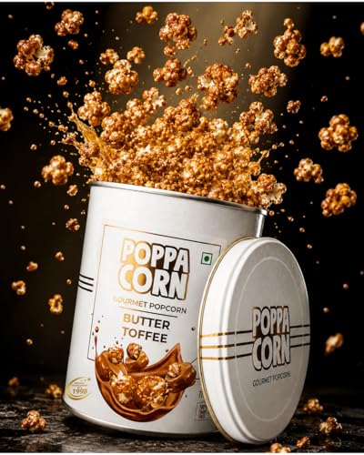 Image of POPPACORN Gourmet Popcorn, Tin Pack (130g, Butter Toffee)