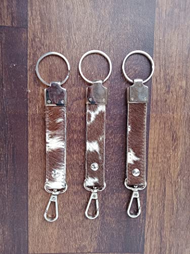Cow Keychain - Bar Key Ring & Keychain Holder For Men & Women | Diy Cow Hide Hair On Key Chain Multipurpose Use (Black And White Keychain) (Lw50000Op) #TOP7