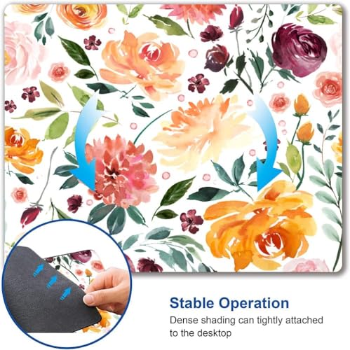 Image of Premium-Textured Mouse Pad, Non-Slip Rubber Base Mousepad for Laptop, Computer & PC, 9.5x7.9 in - Enhanced Precision, Ergonomic Comfort, Ideal for Gaming & Office (Peony Flower)