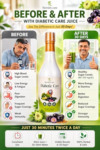 Image of Dia Free 1L | Clinically Proven Diabetic Care | Supports Healthy Blood Sugar Levels & Insulin Sensitivity | Reduces Post Meal Sugar Spikes | Amla, Karela, Jamun, Triphala & More