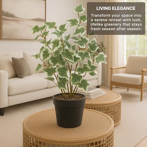 Image of Habere India-All the Cultures Fabricating India Artificial Plant with Pot for Home Decor | Fake Plants for Living Room Decoration | Artificial Plants for Decoration (Design 07; L15 x W14 X H30 cm)