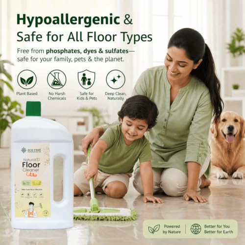 Image of Natural Floor Cleaner Liquid - 5L Pack For Home, Kitchen, Bathroom & Pet Areas, Herbal Enzyme-Based for Daily Mopping, Biodegradable, Chemical Free, Baby & Pet Safe, Multi-Surface Use