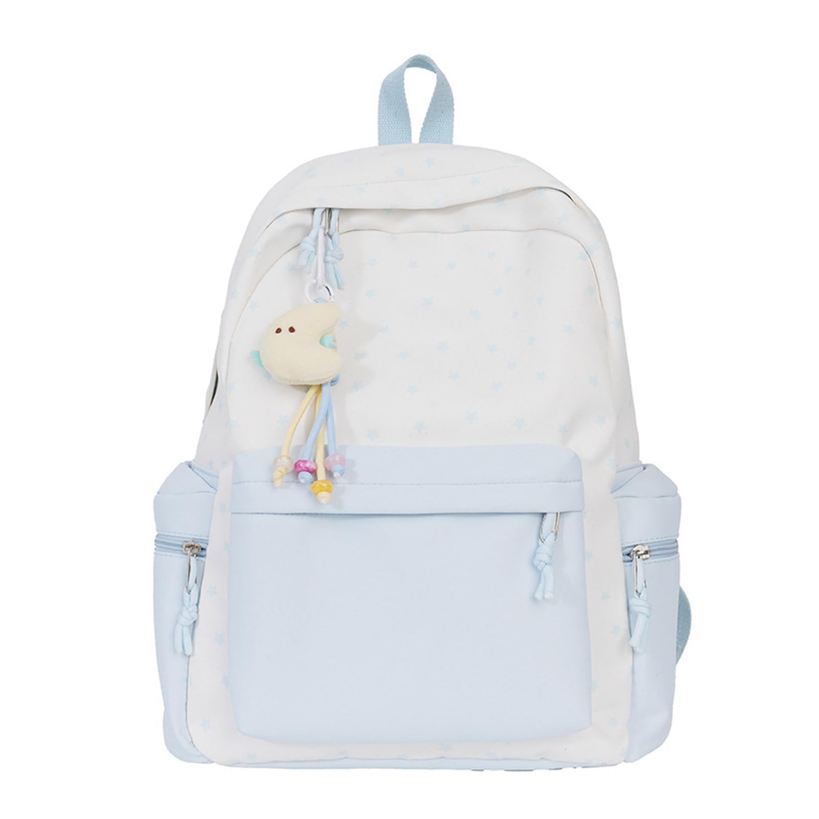 Xjdzineq Student School Bag Travel Backpack Large Capacity Casual Daypacks Star Print Aesthetic Laptop Student School