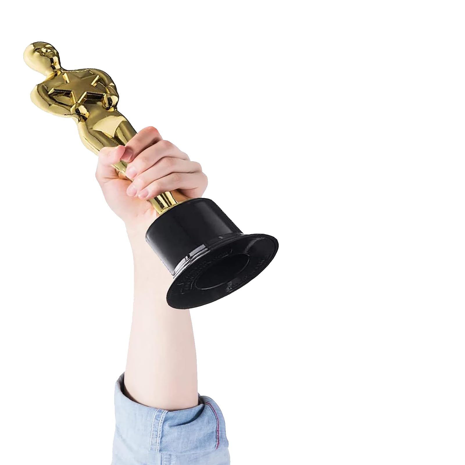 Trofeo de Oro Estatuas Plástico 8 Piezas 15 cm para Ceremonia de Premios Fiesta Deportiva