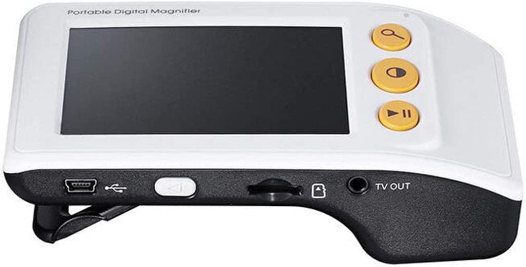 ASerZenith Magnifying Lcd Screen For Low Vision 3.5-Inch Handheld Electronic Vision Aid, Low Vision Portable Vision Aid Handheld Portable Video Digital Magnifier Reading Loupe,White