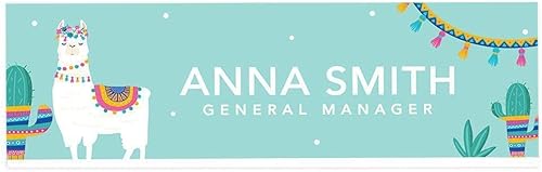 Vista 89 de Andaz Press Placa de nombre de escritorio de oficina, diseño floral de melocotón rubor personalizado para el hogar, escritorio, profesor, jefe