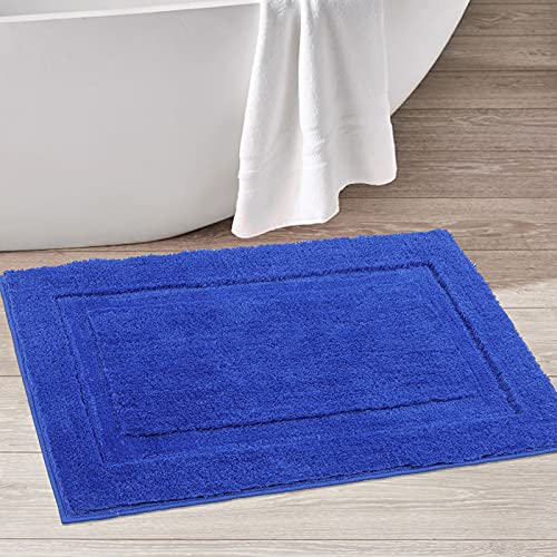 Shacos Super Soft Bathroom Rugs Set Of 2 Pieces 20X32 Inch Microfiber Bath Mat Non Slip Plush Bath Rug Absorbent Bathroom Carpet Machine Wash Dry, Royal Blue #TOP5