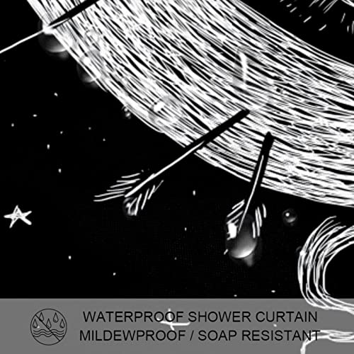 Rideau de douche squelette imperméable 152 x 183 cm lavable avec crochets