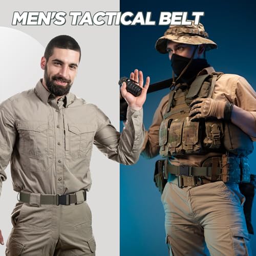 Hicarer 20 Pack Tactical Belt for Men Quick Release Work Tool Belt Military Nylon Straps ​with Buckle for Men Hunting Hiking3