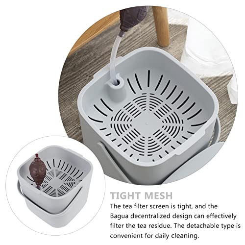 Basurero pequeño de mesa Kichvoe gris cuadrado miniatura 2