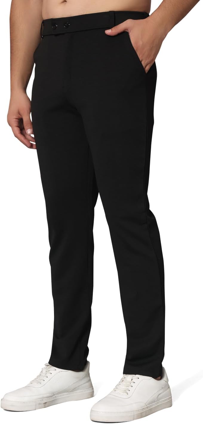 VogaanLuxury Stretchable Casual Pants for Men | Stylish Slim Fit Men's Wear Trousers for Office | Mens Fashion | Modern Mens Trouser
