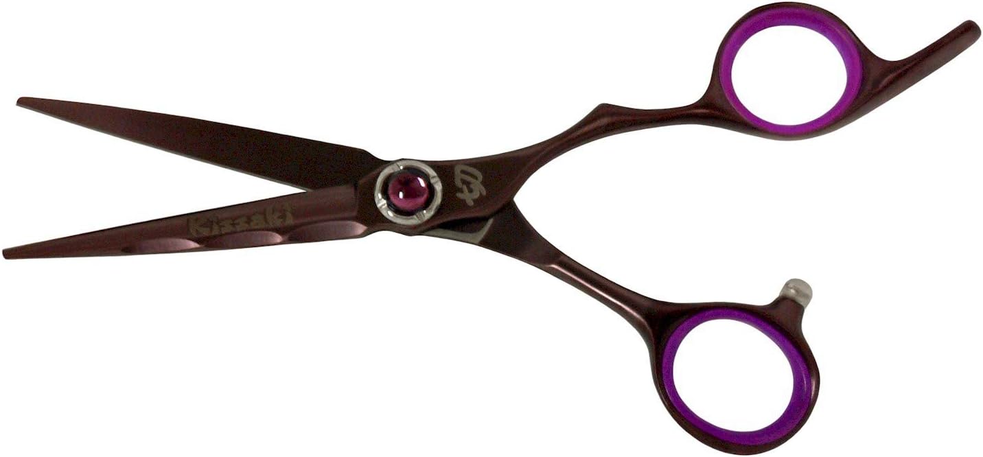 Kissaki Hair Scissors Ryu-Jin 5.5 inches Black Cherry Titanium Hair Cutting Scissors Hairdressing Shears