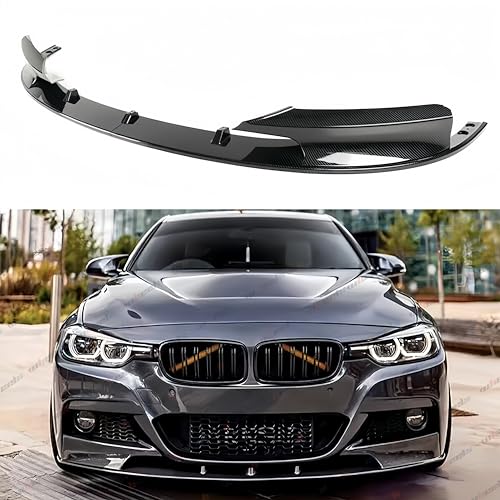 Front Bumper Lip Splitter Compatible with 2012-2018 F30 F31 Base 3 Series (M Tech/M Sport Only), Air Dam Spoiler Lower Chin 2Pcs Fits for Sedan, Protection Body Part (Carbon Fiber Pattern)