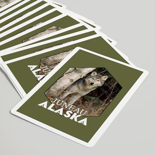 Lantern Press Naipes Poker 52 Cartas Wolf in Forest miniatura 5