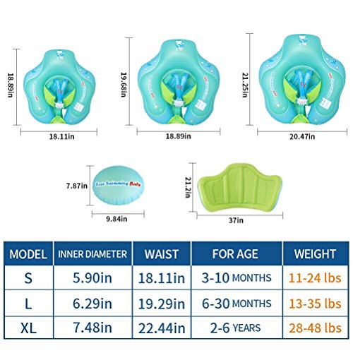 Free Swimming Baby Pool Float Activity Center with Removable Canopy for Kids Aged 6-36 Months Fun on The Water(with Canopy, L) - Thumbnail 2