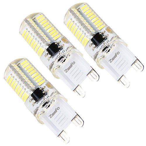 ZEEFO G9 Bombillas LED, 4W Blanco Luz de Día, 6000K Bombilla de Luz,(Pack de 3)