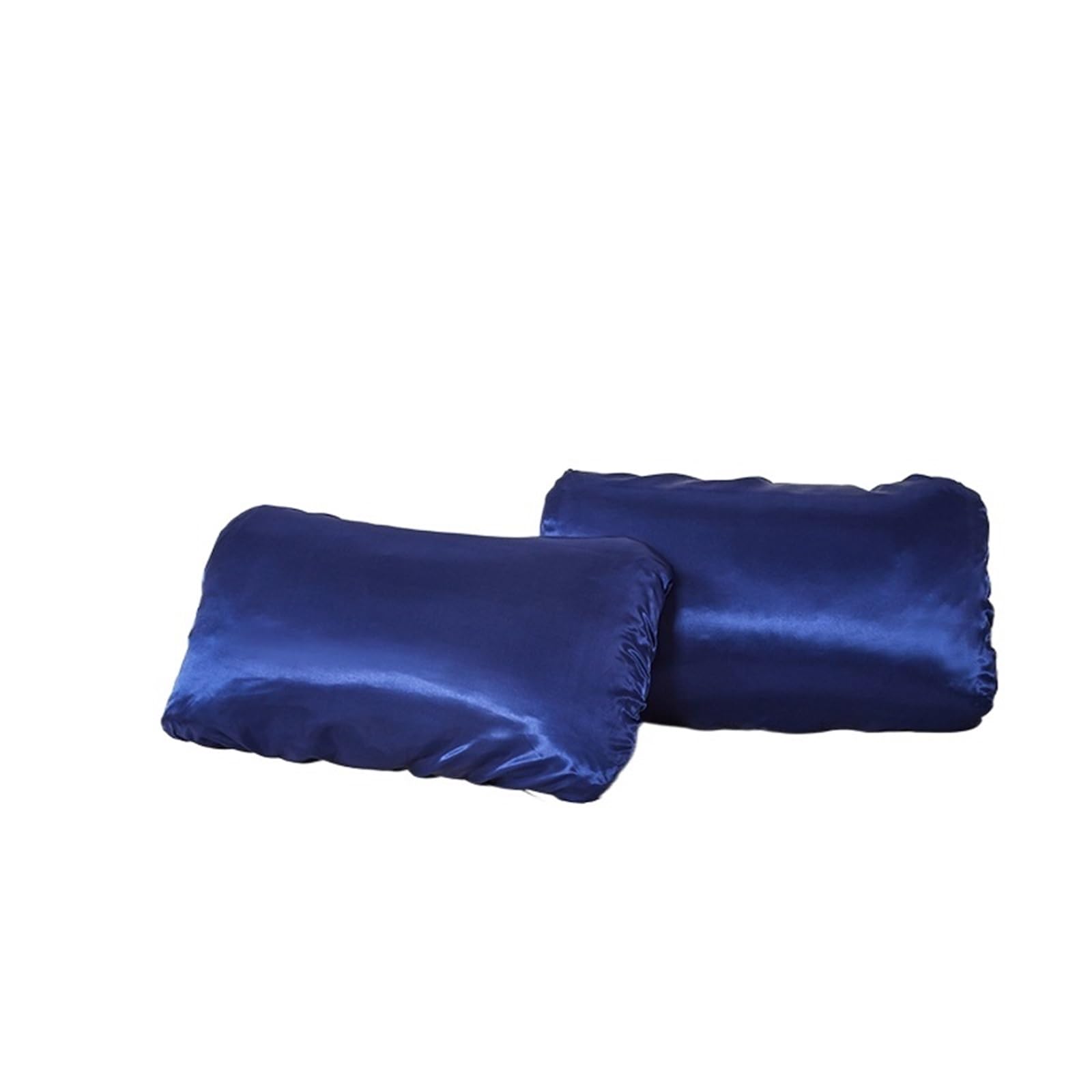 LYXYGMV Silk Pillow Cover Solid Comfortable Smooth Satin Pillowcase for Bedrooms(Navy blue,50x75cm (19x29in) 2pc)