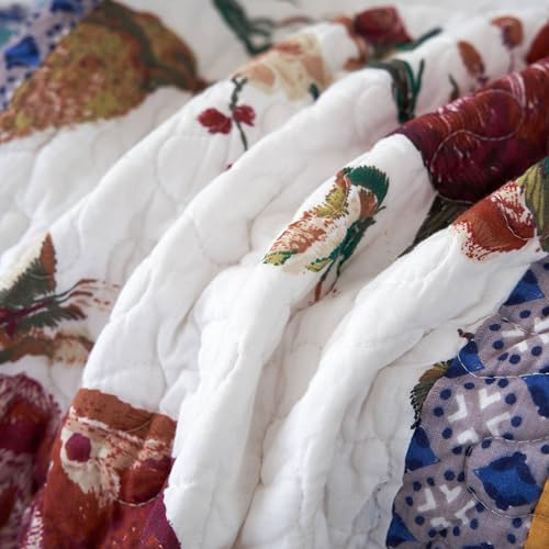 Tache Algodão Patchwork Francês Country Acolchoado Manta - 127 x 152 cm Cobertor Velho Mundo Vintage