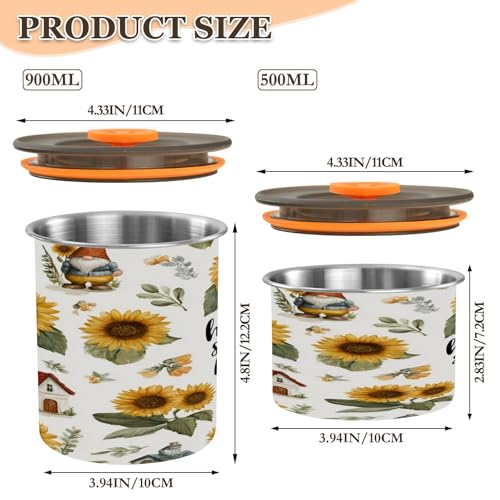 Envase para café acero inoxidable 900 ml con tapa miniatura 2