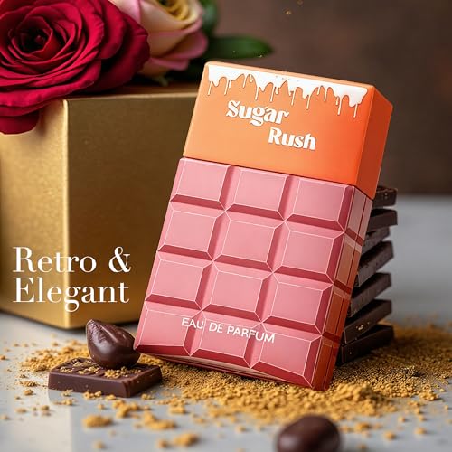 Image of AFLUXE Sugar Rush Sweet Temptation EDP Perfume for Women, Grapefruit & Jasmine Scent, Long Lasting Floral Fragrance, Cologne for Daily Use, 3.4 Fl Oz