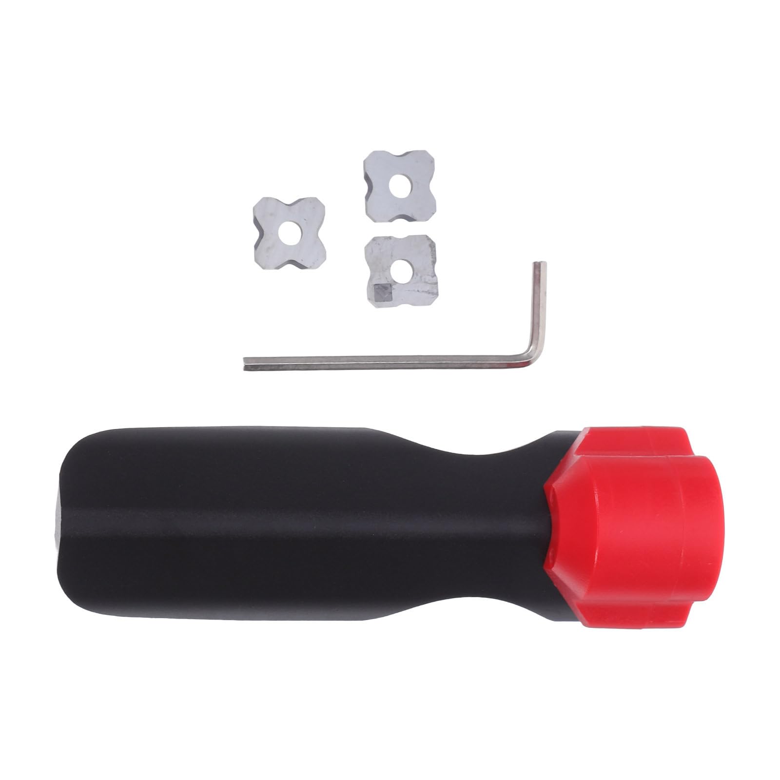 DOITOOL Pialla manuale per legno da 4 pezzi: utensile per rifinitura di bordi per impiallacciatura, PVC e lavorazione del legno, utensile per smussatura e arrotondamento con lame R 1/1,5/2/3 e chiave