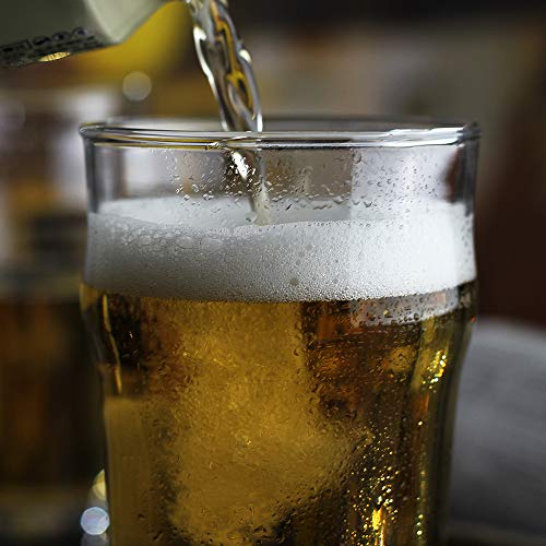 Pint Glass,British Style Imperial Beer Glasses(Set Of 2),English Pub Style Ale Glassware,Unique Design Lager Drinking Glasses,Easy Stacking In The Cupboard (18 Oz Set Of 2) #TOP2