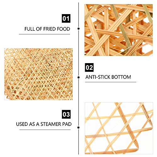 Esteira De Bambu Anti- Aderente De 6 Unidades, Tapete De Bambu Feito À Mão, Grade Decorativa (11 Fur