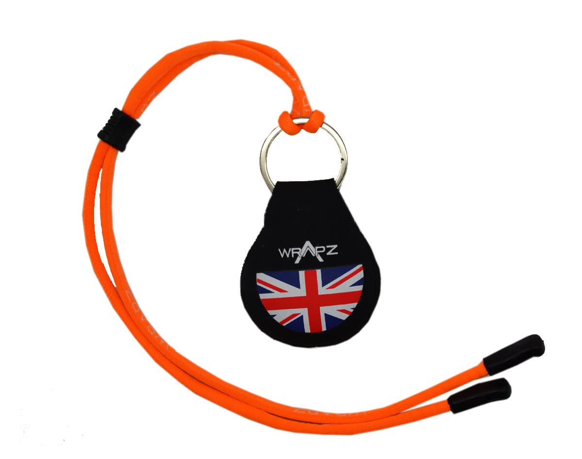 WrApz Floating Sunglasses Glasses Lanyard System Cord Strap String UK (Orange/Black UK Float)