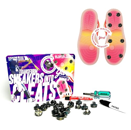 Yardkicks Baseball Cleats Kit with 20 Metal Softball Studs