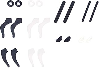 TwinnekYR 10 Pairs Round Strip Silicone Eyeglass Retainer Grips Holder, Soft Comfortable, Anti-slip Nose Pads, Eyeglass Ear Hook, for Sport, Eyeglass Temple Tips for Spectacles, Glasses, Reading Glasses, Sunglasses