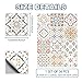 CHGCRAFT 36Pcs 12Styles Mediterranean Mandala Wall Tile Decals Peel and Stick Tile Stickers Waterproof Self-Adhesive Backsplash Stickers for Kitchen Bathroom Decor, 4x4Inch