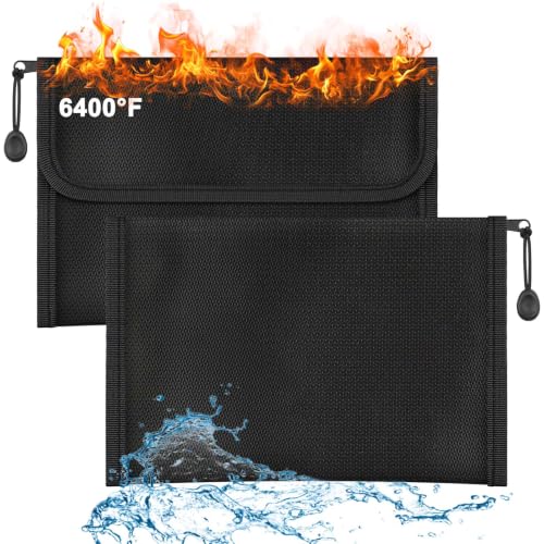 NUTKIT 2PCS Pochette Anti Feu, 22.5 x 15cm Porte Documents Ignifuge éTanche – vue 9
