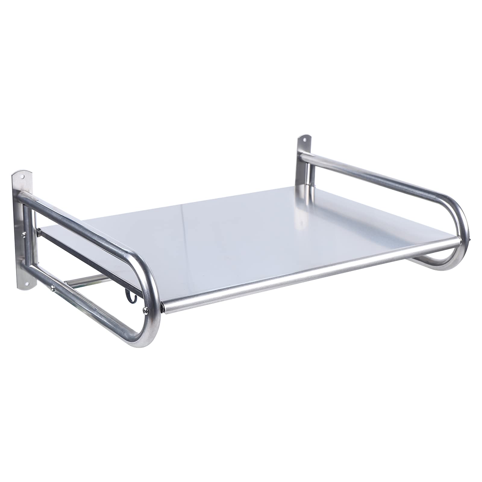 Mensola per forno a microonde, in acciaio inox, supporto per microonde, montaggio a parete, per cucina, microonde, spezie e piano di lavoro