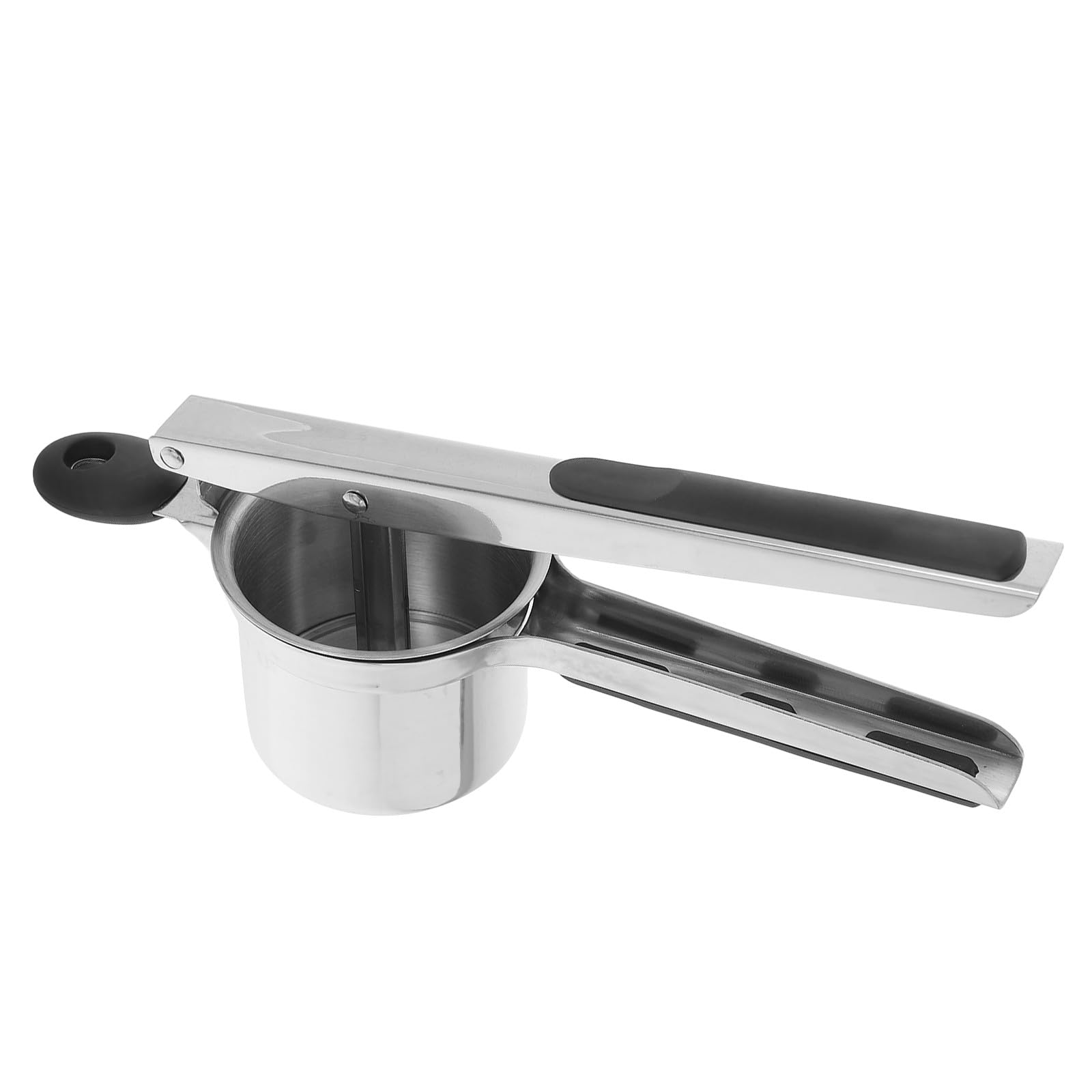 SEWACC Presse-Purée Manuel en Acier Inoxydable Robuste Petite Taille Presse-Purée pour Pommes de Terre et Légumes Outil Cuisine Compact et Facile à Nettoyer Adapté à la Cuisson