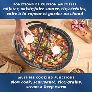 Crock-Pot MultiMeal Multicooker and Programmable Slow Cooker, With Extra 8-Qt. Cooking Pot, Oat Milk