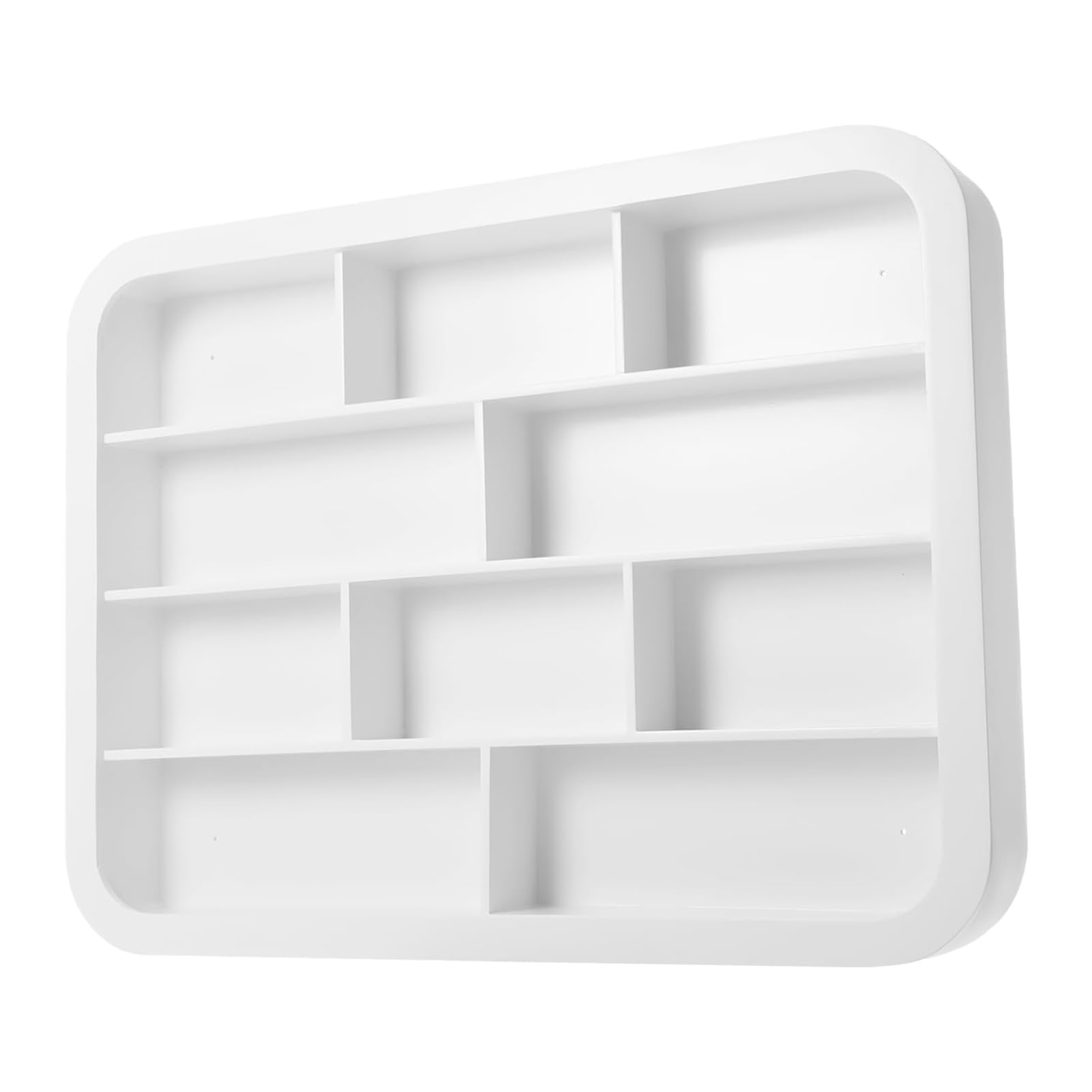 Porta Smalti Bianco Beauty, Mensola Moderna da Parete per Esposizione Smalti, Organizer Elegante per Profumi per Salone di Bellezza e Casa,1.0m/39.4in